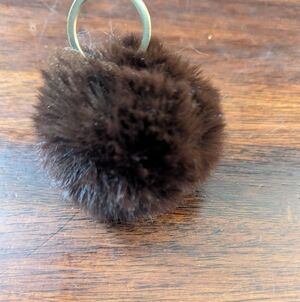 Elegant Brown Fur Keychain Accessory